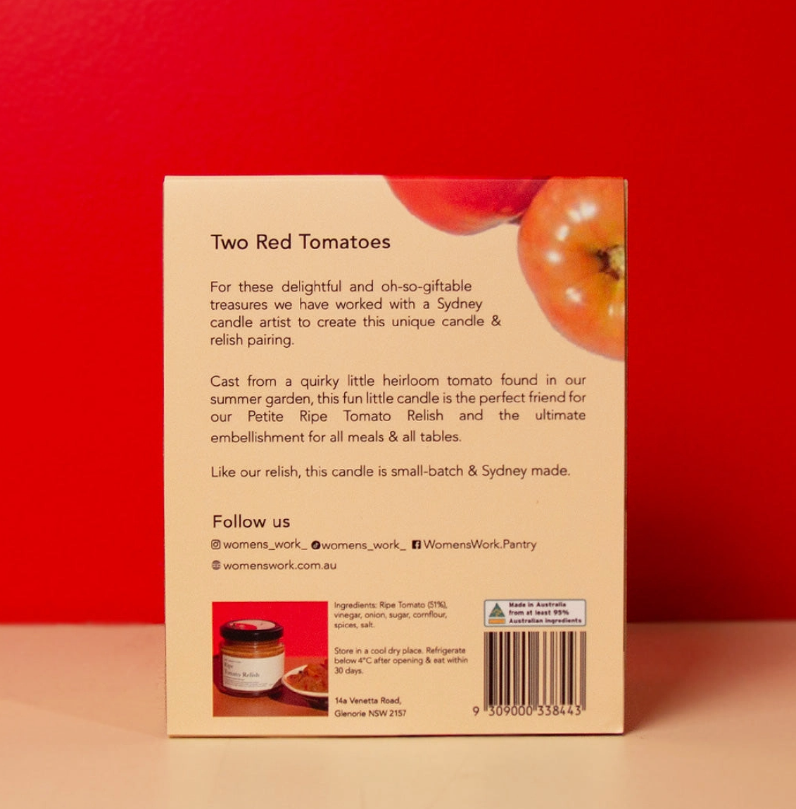 Women's Work Two Red Tomatoes - A Relish & Candle Gift Set (115g)