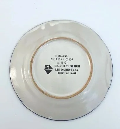Buon Ricordo Plate-Ristorante Manuelina-Recco