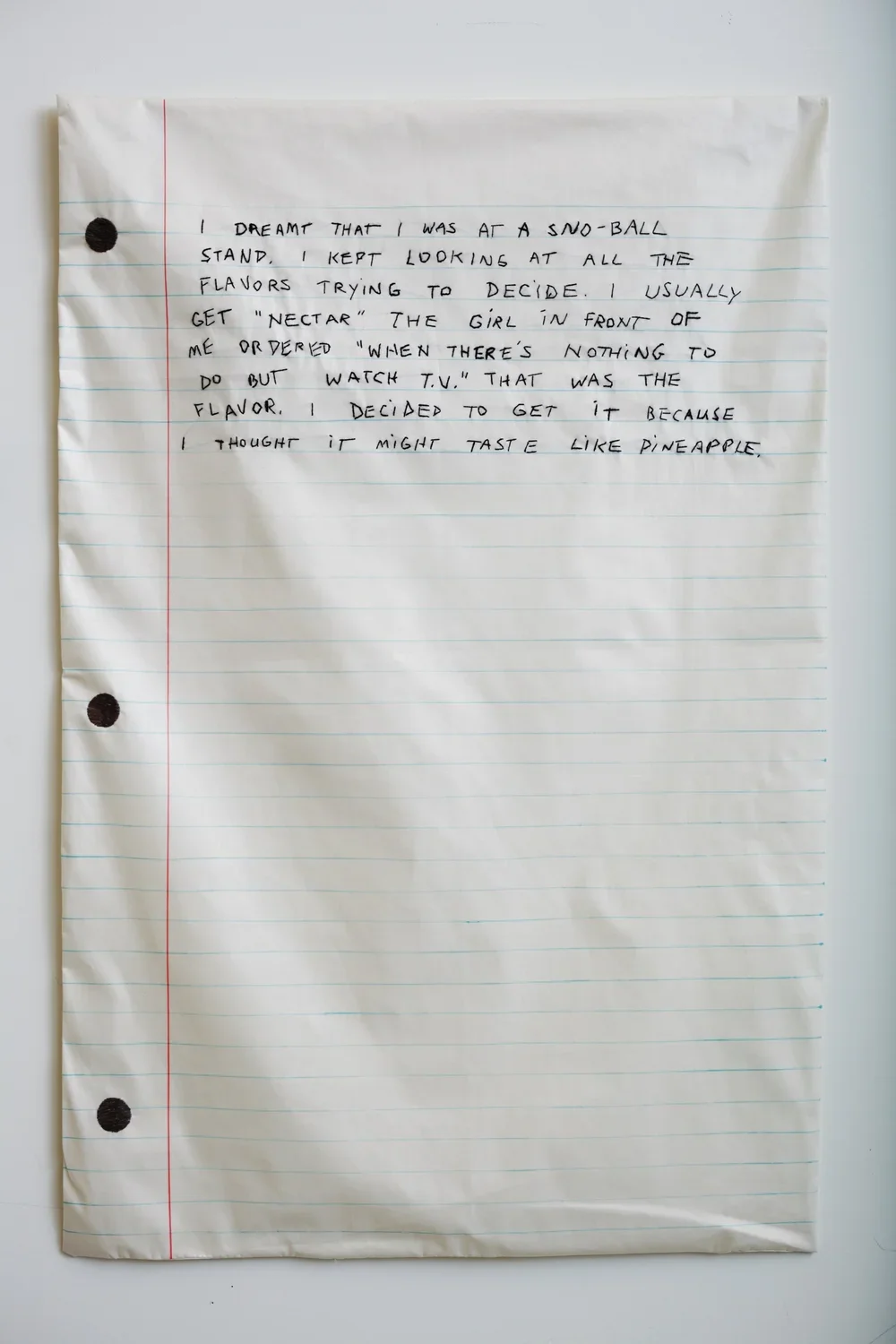 Apocalypse Dream 3 (The Day After), 2012 96 cm x 61 cm, embroidery thread, marker, cotton