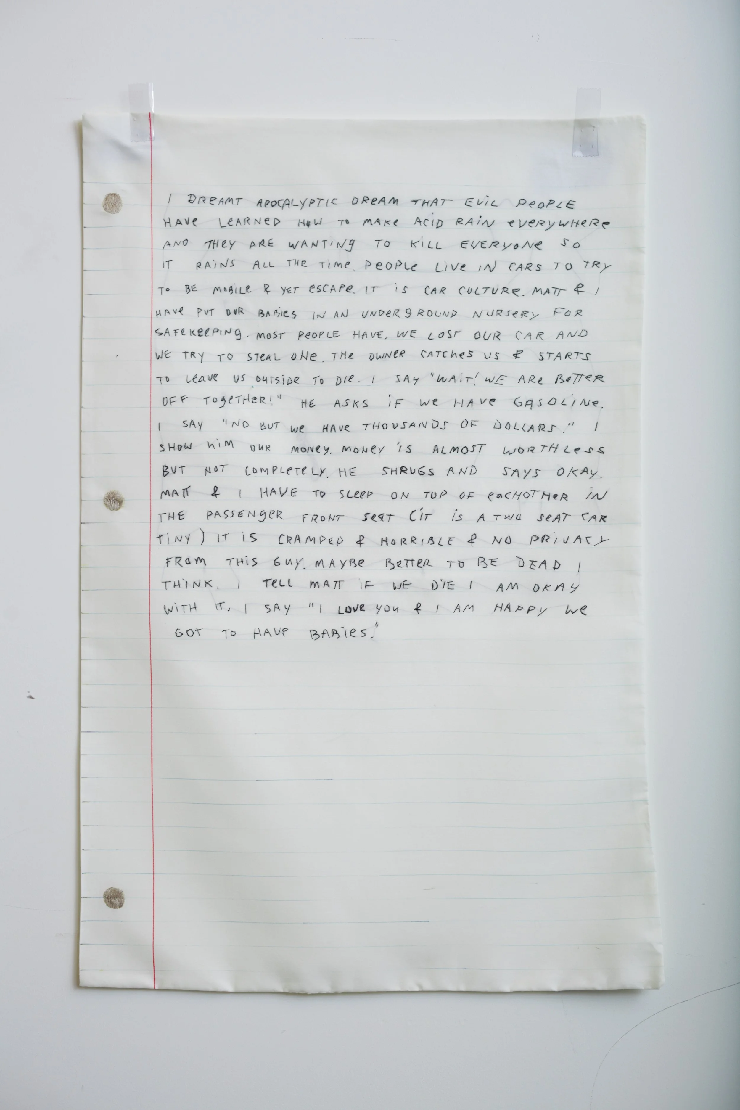 Apocalypse Dream 4 (Mad Max), 2012 96 cm x 61 cm, embroidery thread, marker, cotton