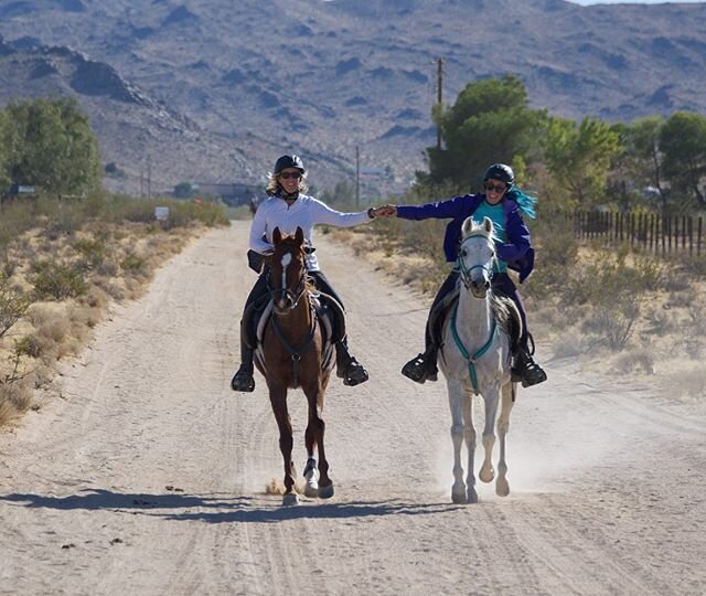 Every time someone asks &ldquo;50 miles? Isn&rsquo;t that hard on the horses?&rdquo; I&rsquo;m gonna show them this picture of us finishing the #aercnationalchampionship 50. Please excuse my equitation, I was trying not to fall off from giggling at A