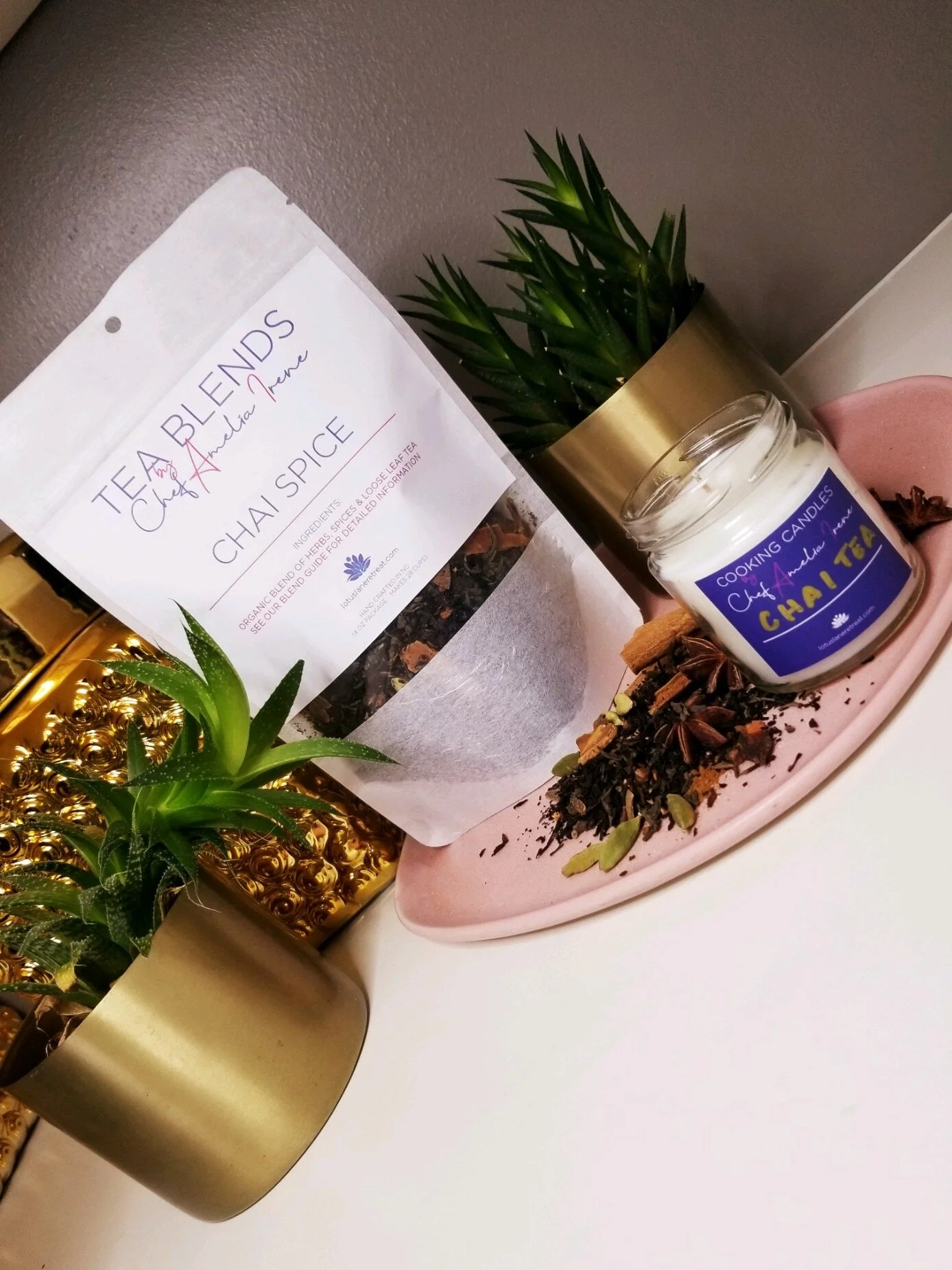 Cooking Candle and Tea Blend Pairing - Chai Candle & Chai Spice Tea