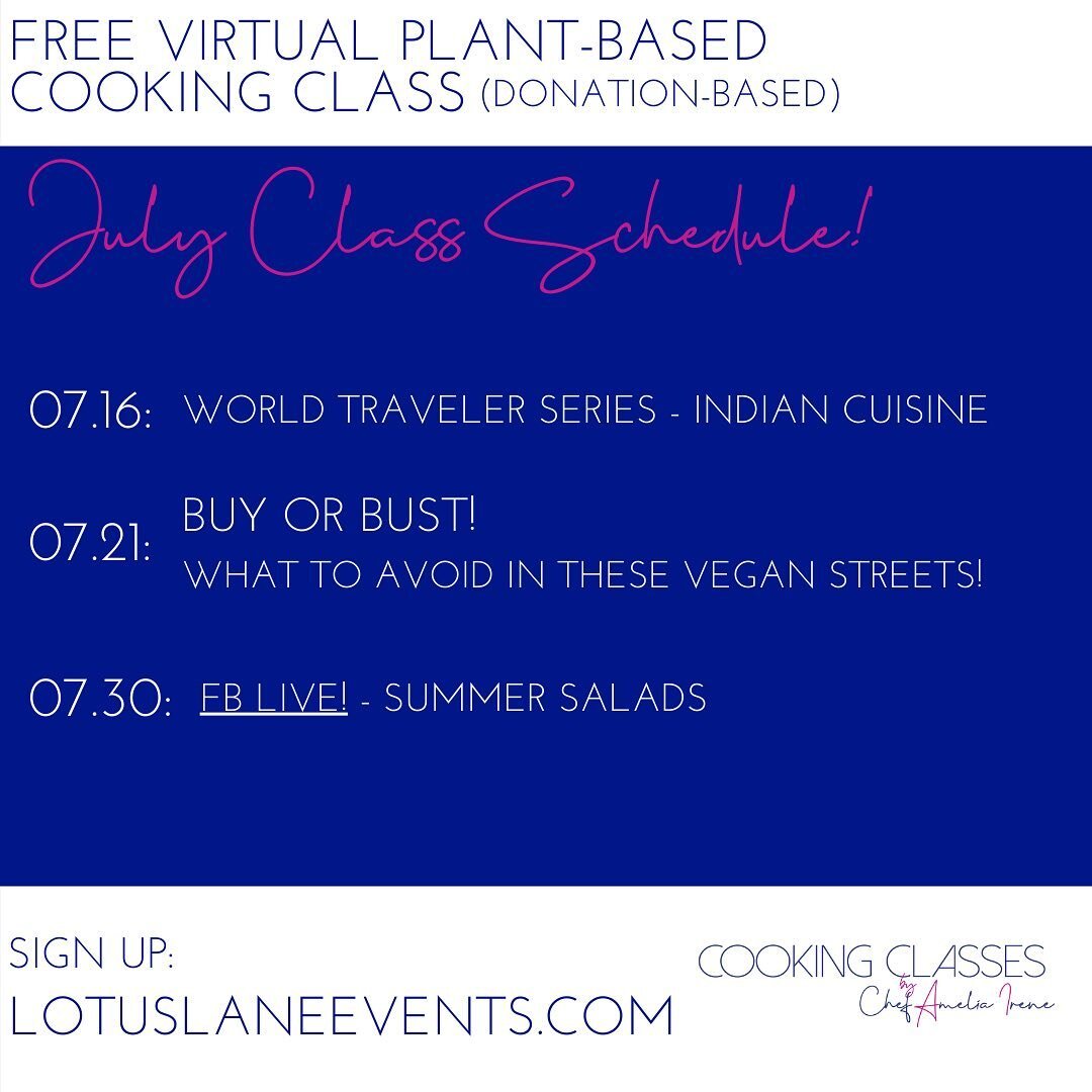 I have missed teaching my virtual classes so join me in one or all of these upcoming July classes! If you aren&rsquo;t on my email list for class updates make sure you sign up. #linkinbio 
.
.
.
.

#mindfuleating #intuitiveeating #plantbasedbrunch #n