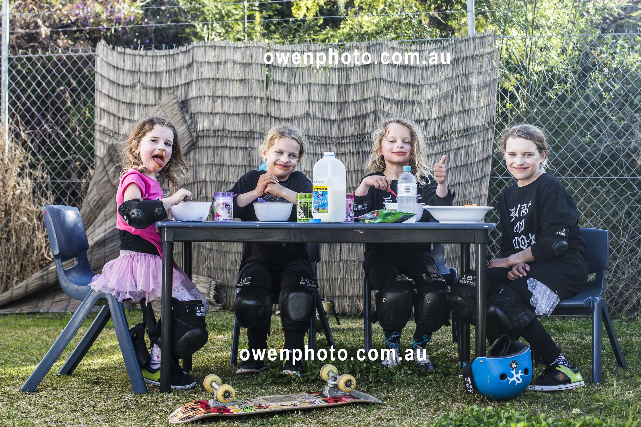 L to R: Naz Norris, Sockie Norris, Biggie Norris, Sabre Norris - Ellen Show, Portrait, norris kids