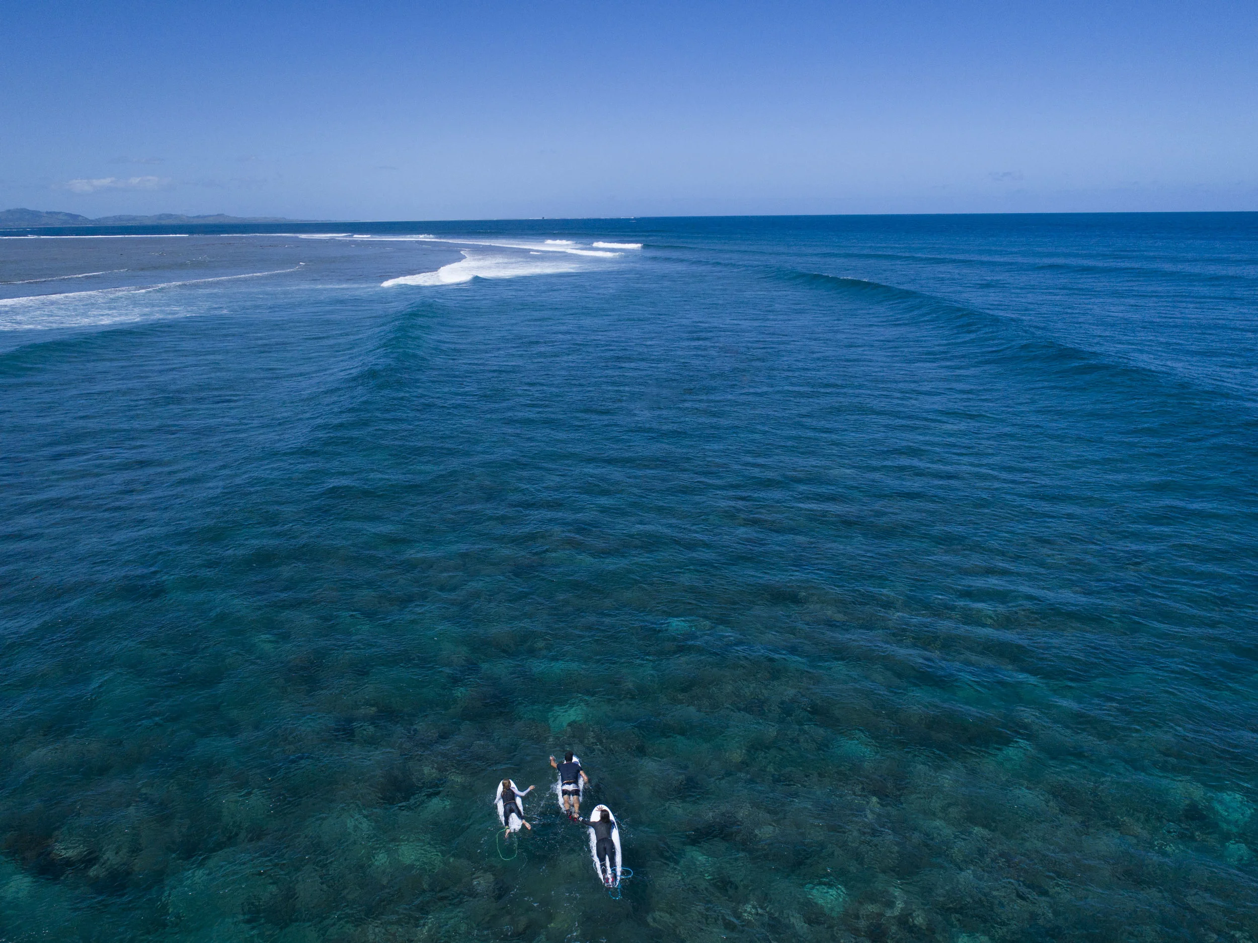 Pete Evans and family surfing fiji