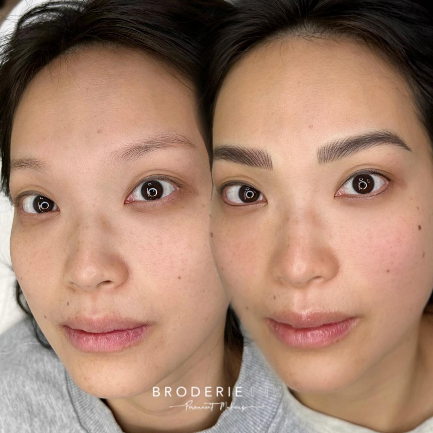Gave my client a makeover with the combination nanostrokes + lash line procedure ✨ You can see a huge change with this side by side comparison on how adding contrast back to your face can make you less pale or washed out. Just choosing the right lip 