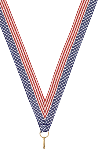 USA Flag V-Cut Ribbon 7/8" x 32"