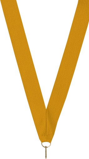 Gold V-Cut Ribbon 7/8" x 32"