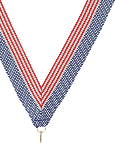 USA Flag V-Cut Ribbon 1 1/2" x 32"