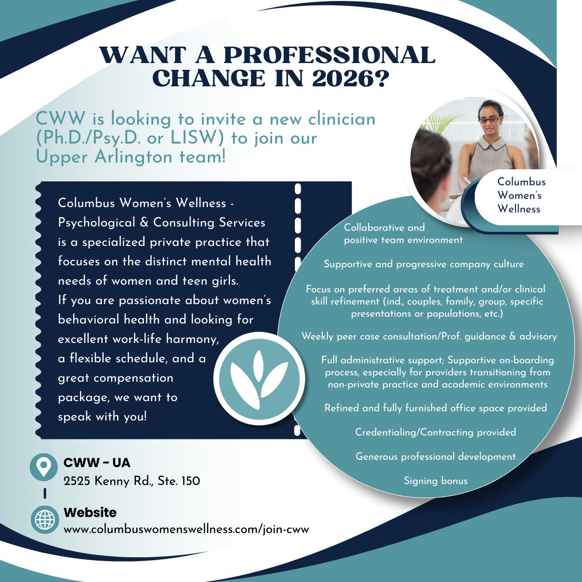 Psychologist Therapist Mental Health Employment Columbus Ohio