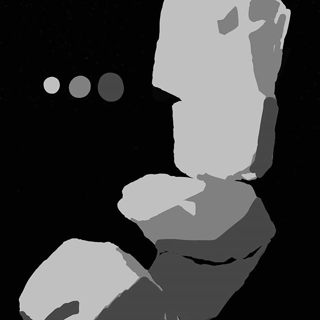 New work.

I start by using one big textured pencil over the flat toned shapes. At first all is chaos, but little by little, by blending the textures with the airbrush tool, form starts to emerge.

#zoominzoomout #mycpuisburning #digitaldrawing #digi