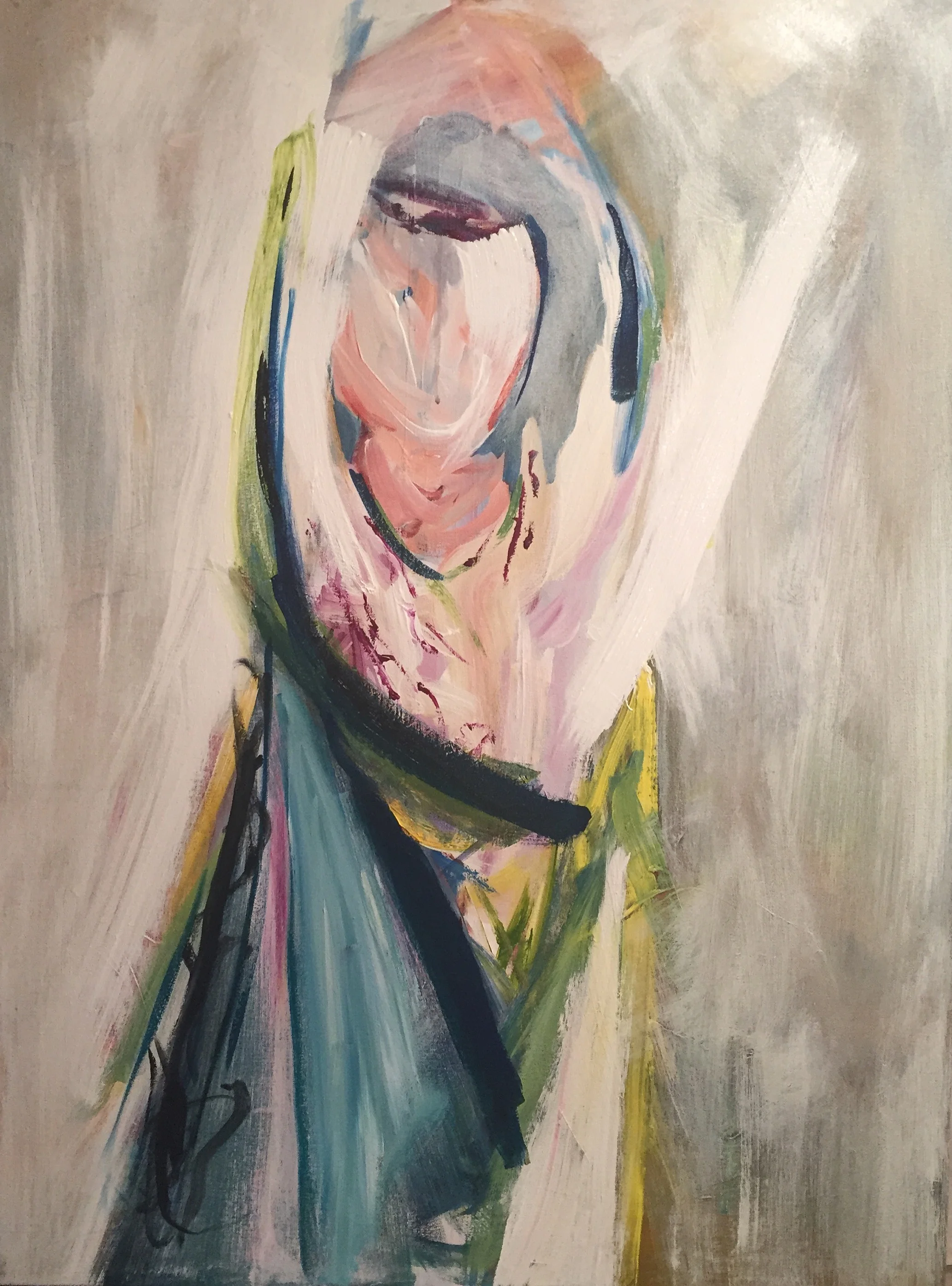 Karrie's sister as a ballerina. Acrylic on canvas. 2015