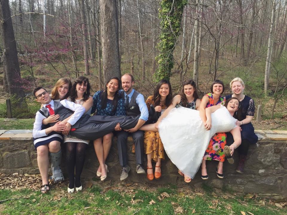 We may not be GREAT at holding newlyweds on our laps, but we're hoping that wont come up...