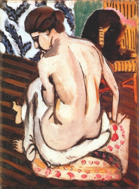 My transition from Degas to Matisse in the eyes of artists will feature here. Seated Nude with Back Turned, 1917.