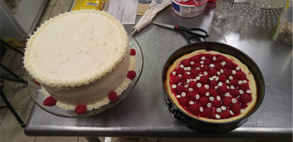  Yummy! Red velvet cake and raspberry swirl cheesecake made for Valentines dinner 2016. 