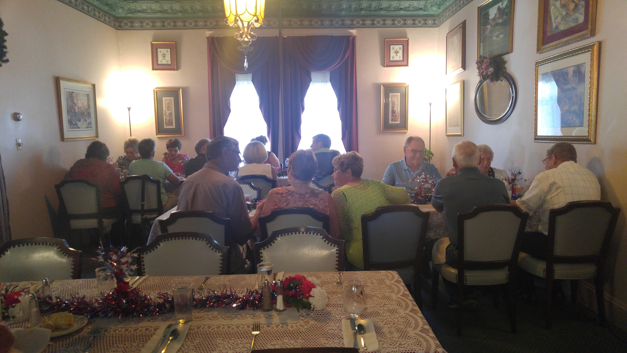 Our guests enjoying their luncheon. 