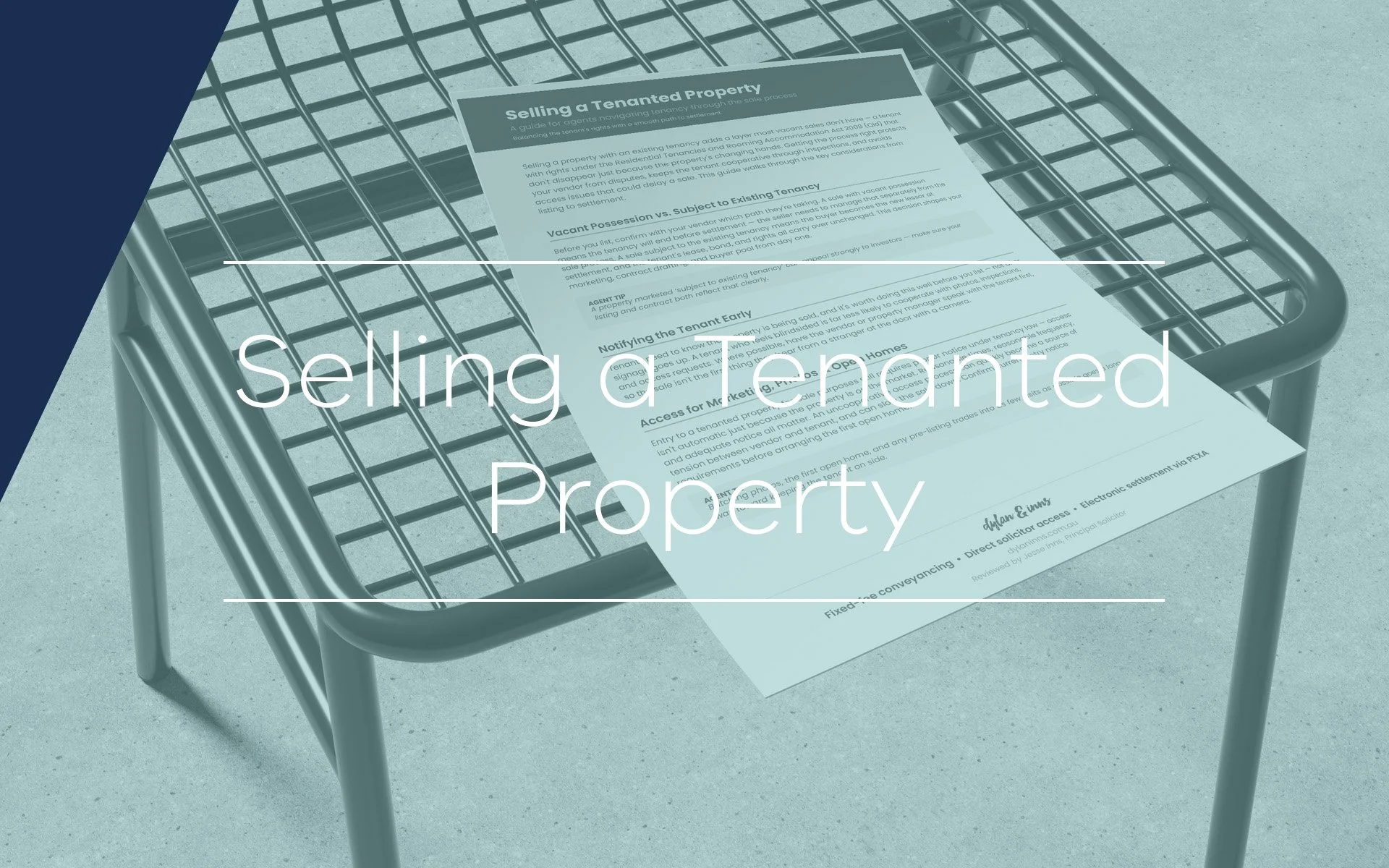 An image of the fact sheet for selling a tenanted property.