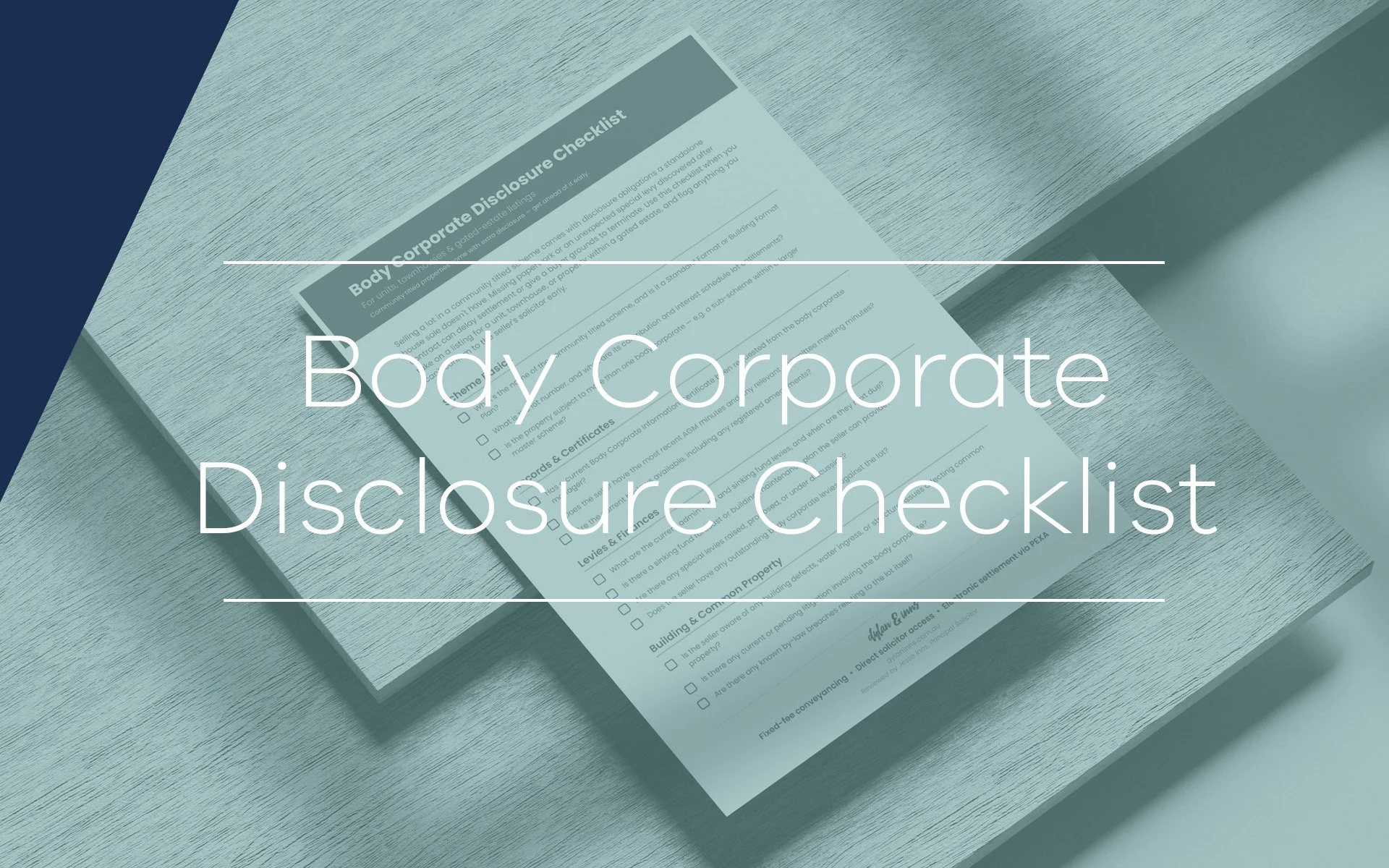 An image of the fact sheet discussing body corporate disclosure.