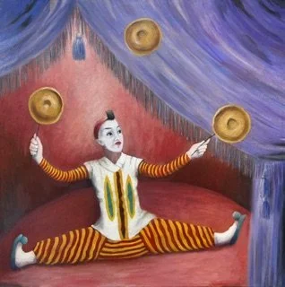 Annie MccArron %22Applause%22 Oil on canvas 75cms sq..jpeg
