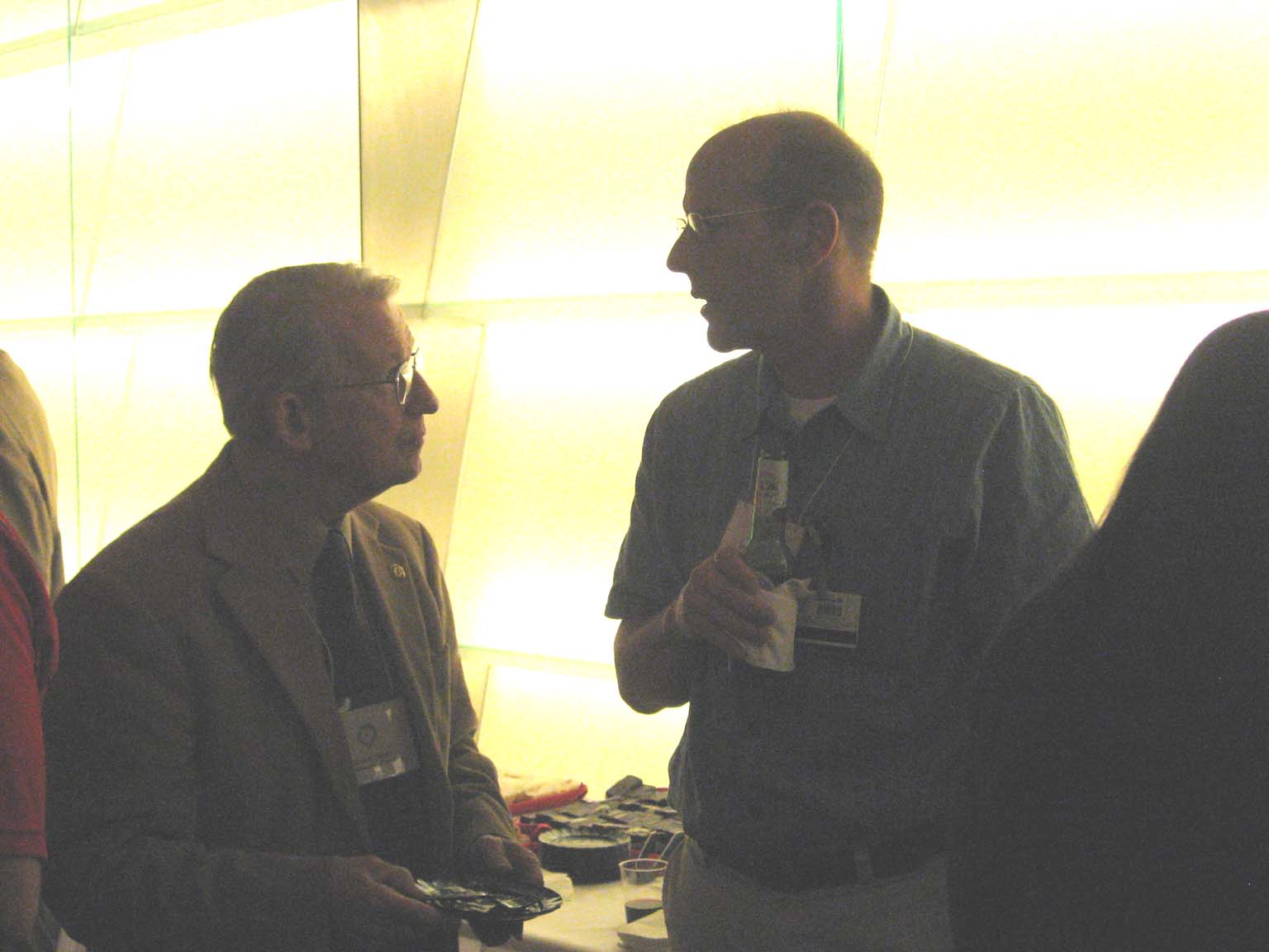 Charles Tipton chatting with Scott Boitano