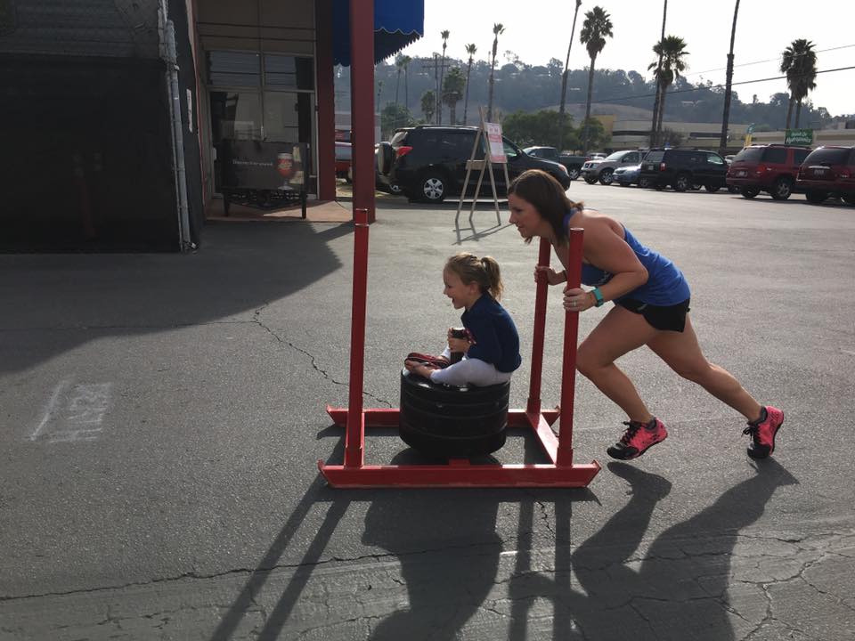 Rachel setting the example for her daughter Ella, that strong is beautiful.