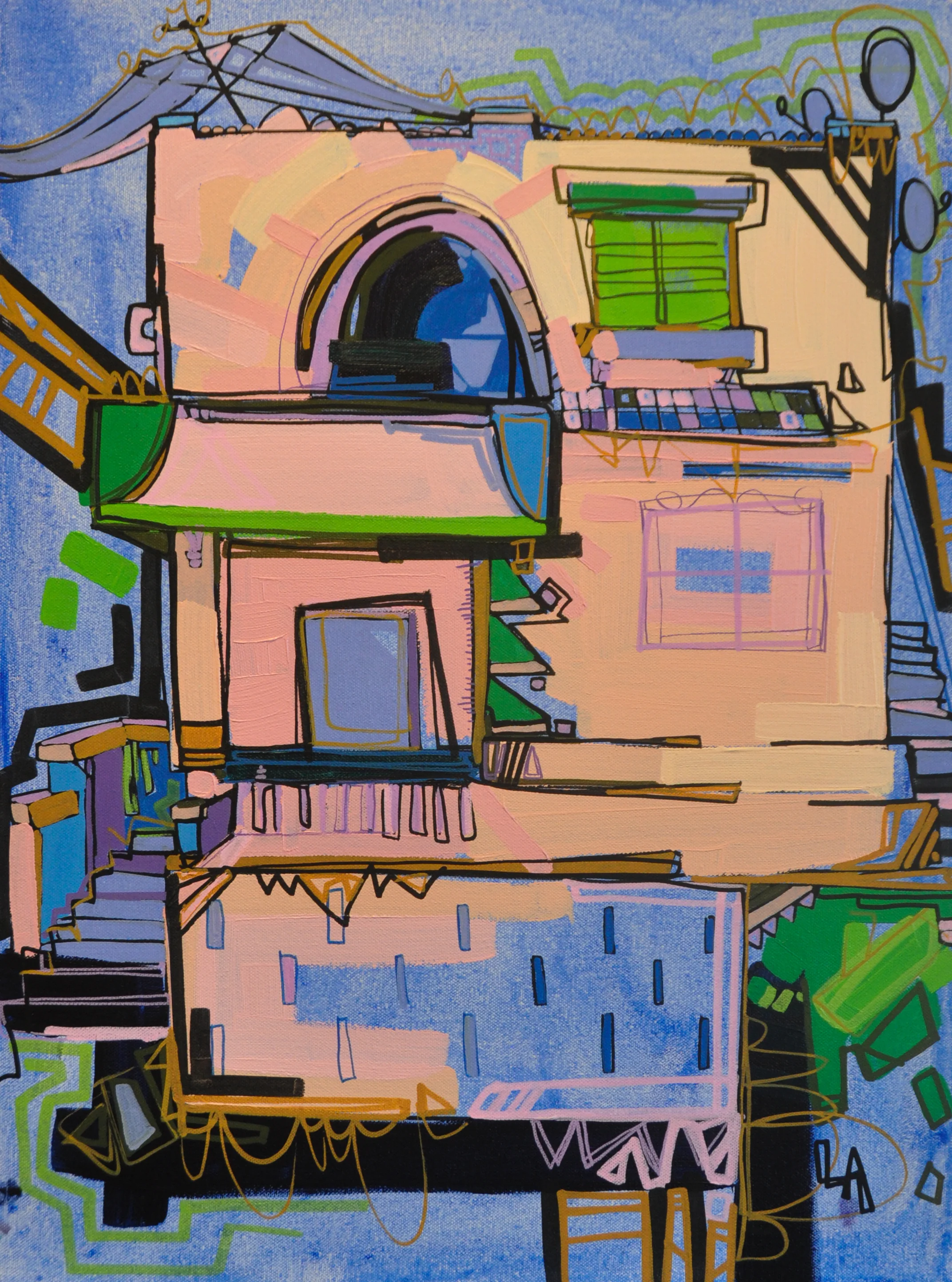 San Juan, Building in Blue
