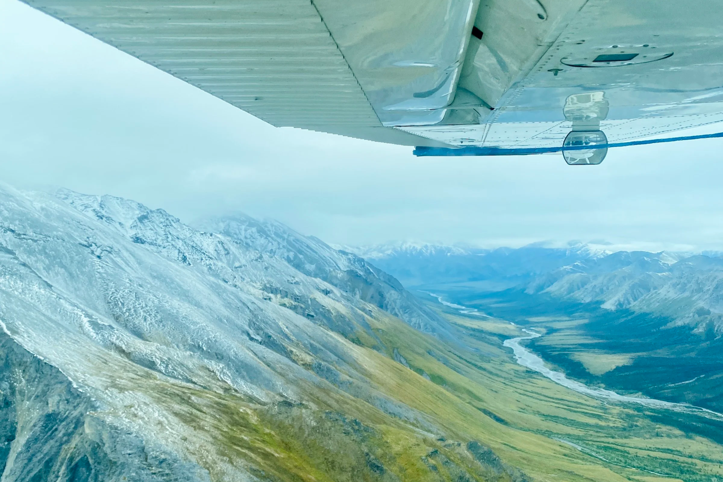 flying over the arctic