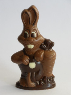 Chocolate rabbit for Easter, made in Hataitai by Bohemein