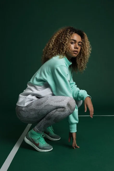 Jumper, Umbro X HOH | Leggings, Varley | Trainers, Nike