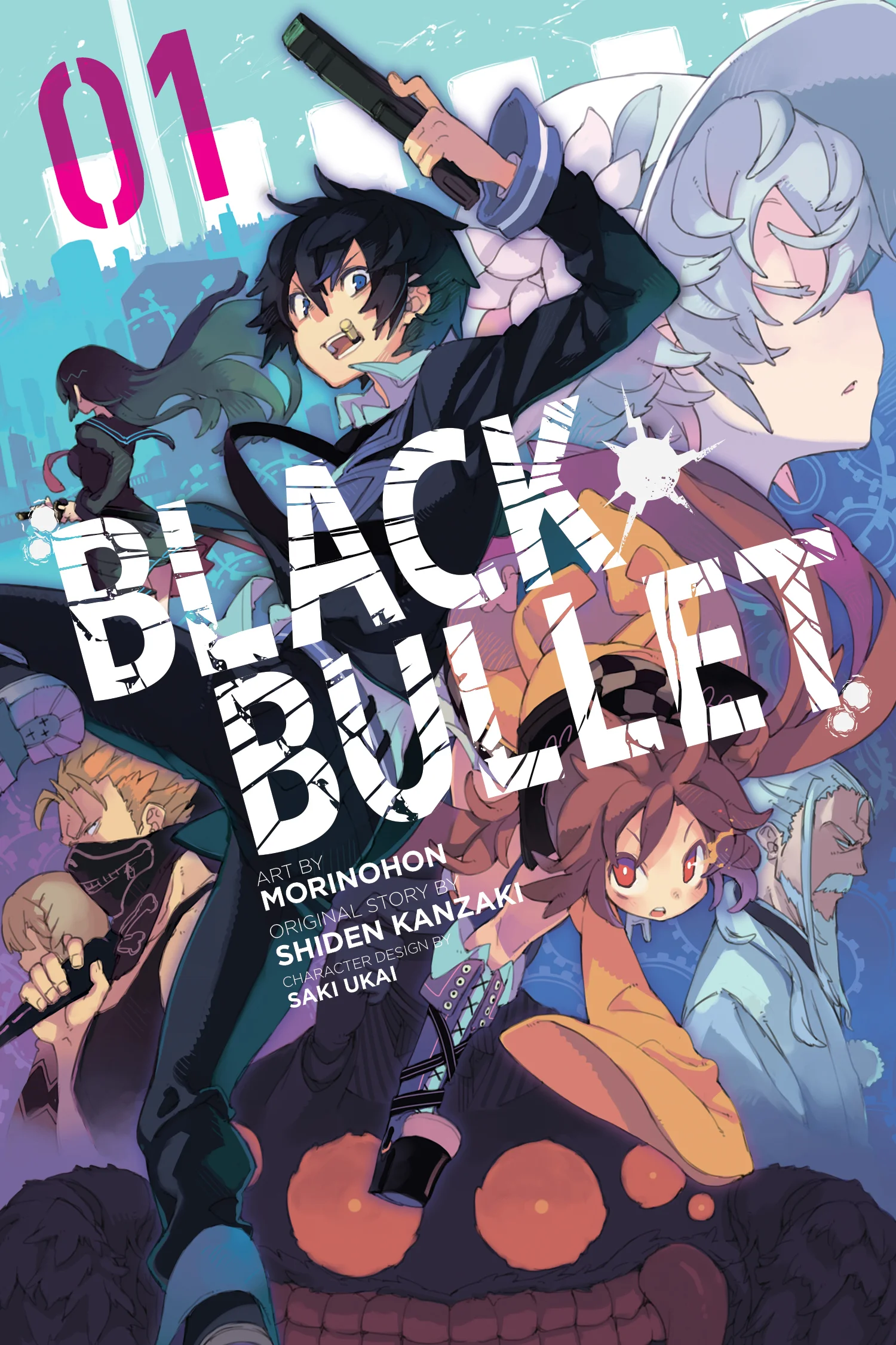 BLACK BULLET by Morinohon (art), Shiden Kanzaki (story), and Saki Ukai (design)