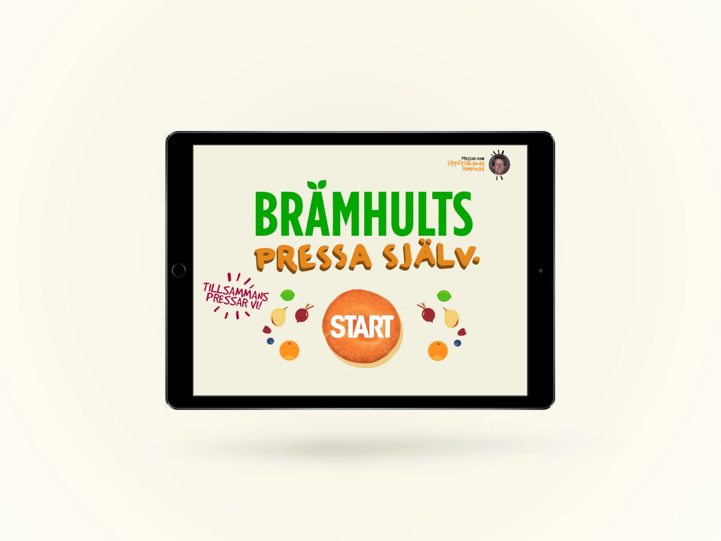 Example of the start screen