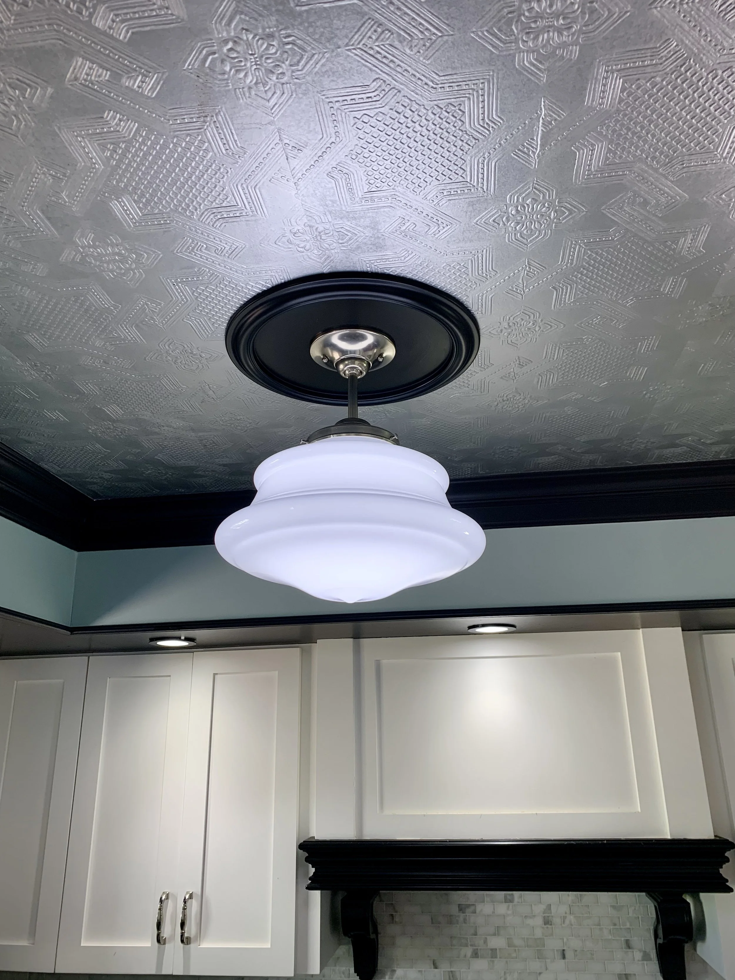 Mid Century light fixture in home remodel in Fort Laudedale