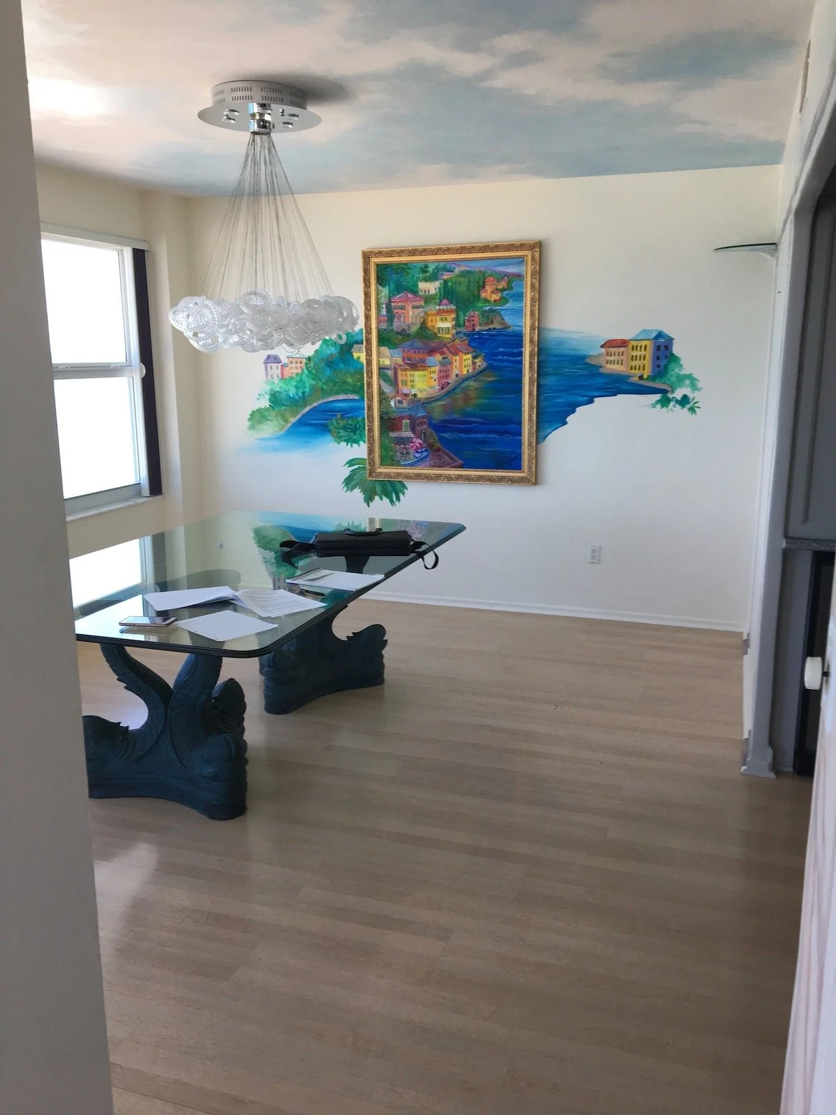 before picture of coastal dining room at Ocean Reef Club
