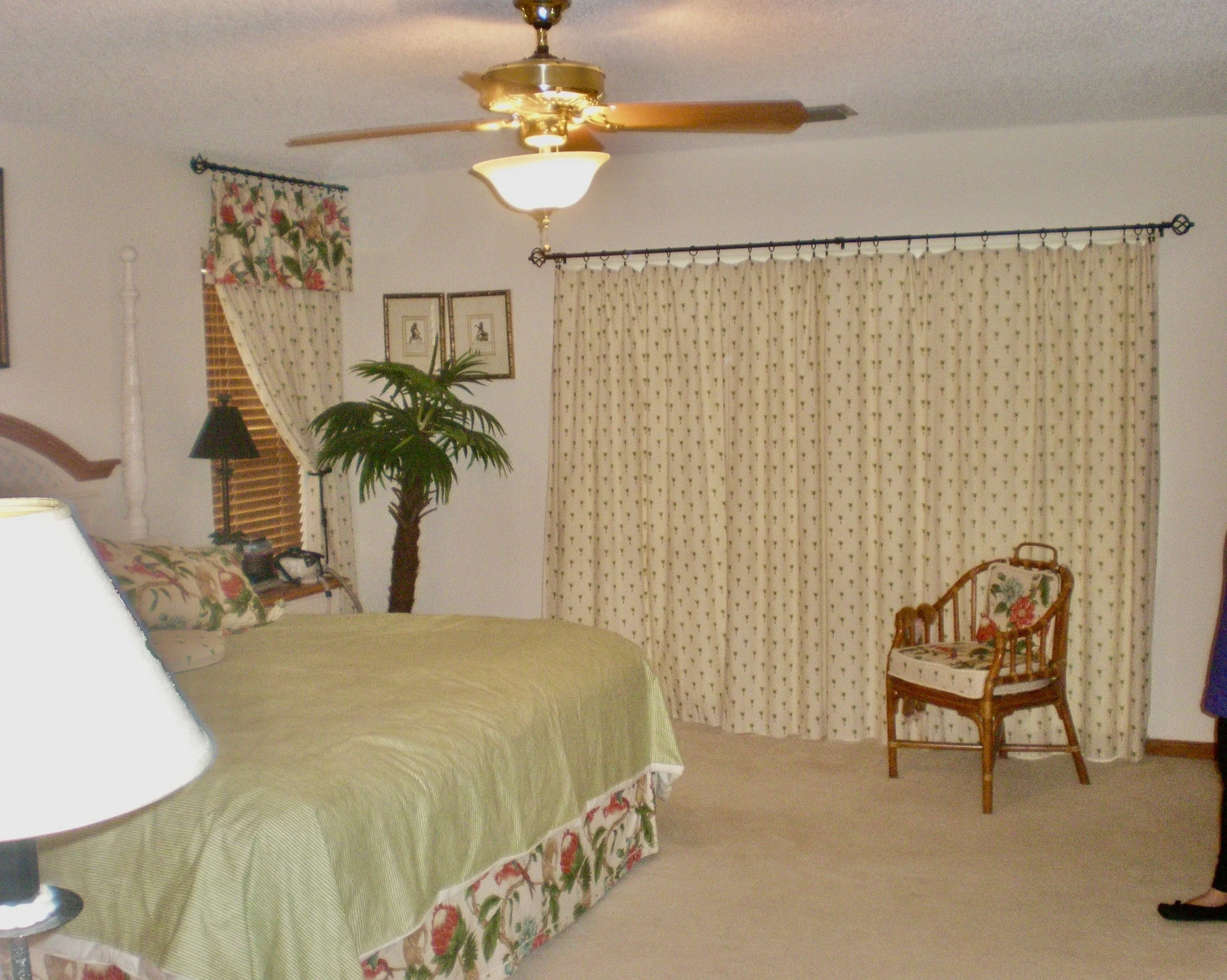 master bedroom before home remodel in Delray Beach