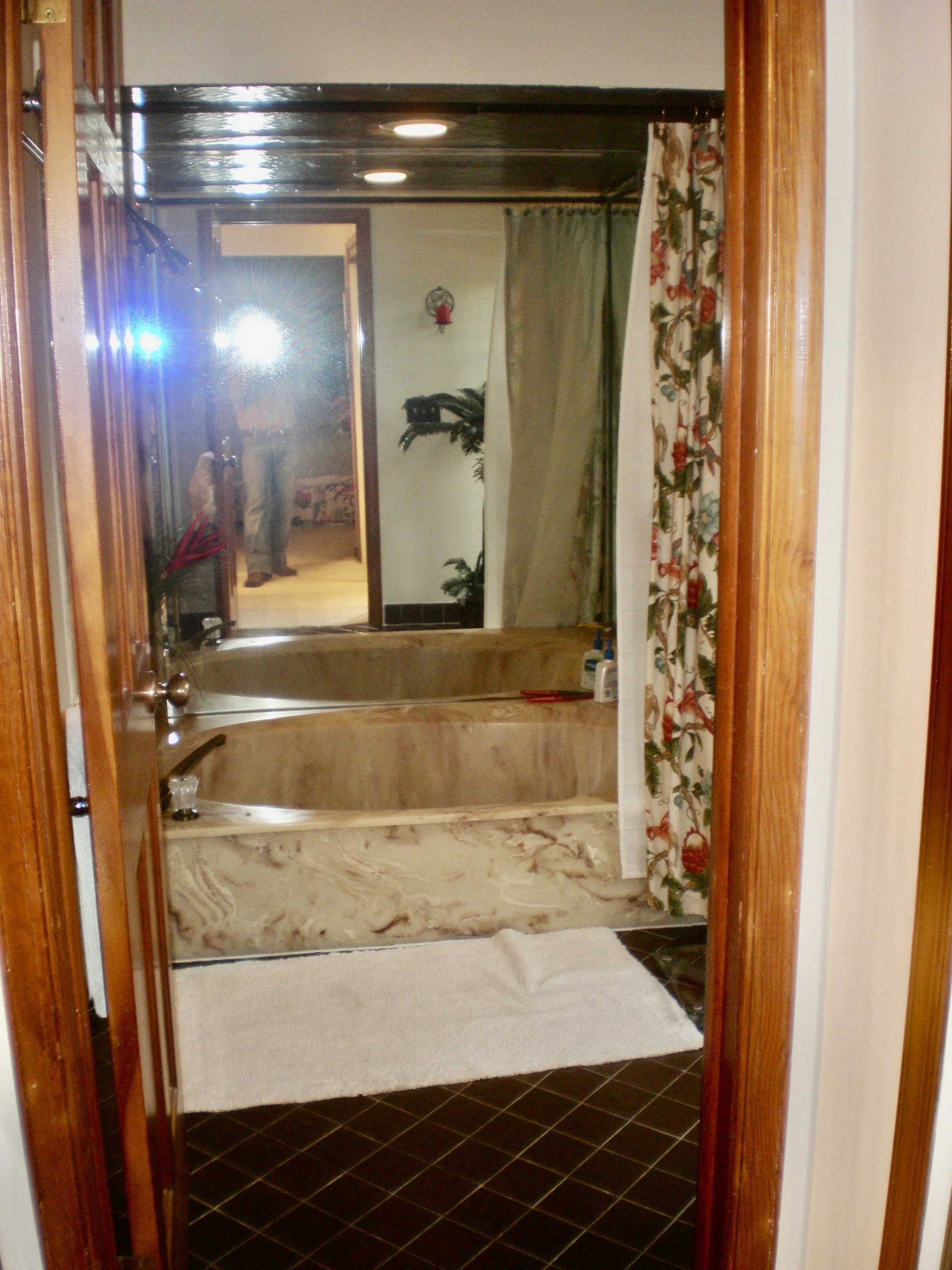 before picture of home remodel the tub into a shower in coastal bathroom