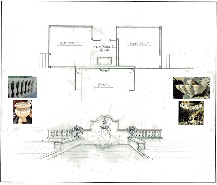 Design-Build pool design for Mediterranean revival home in Boca Raton