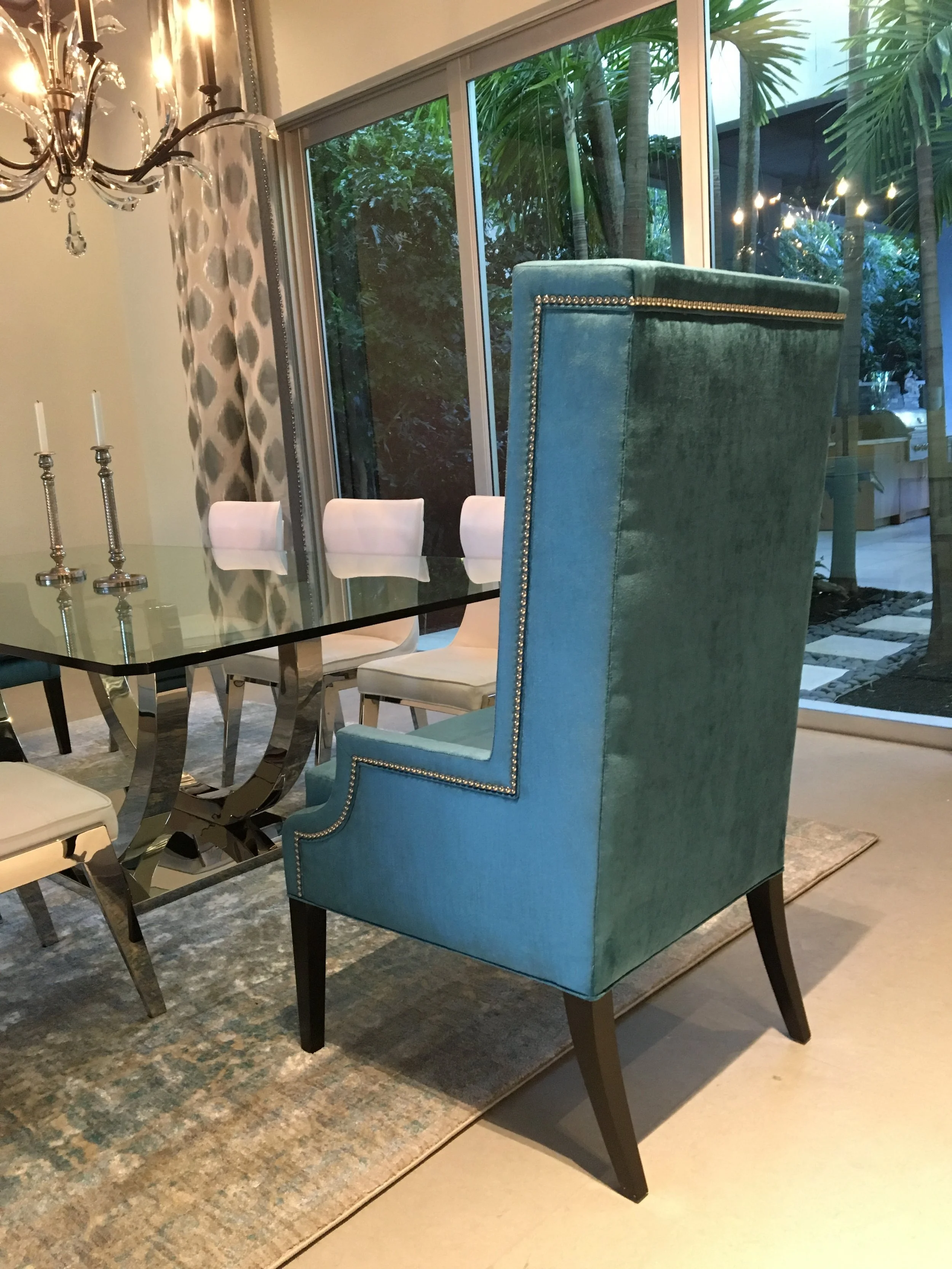 modern coastal custom furniture dining room chair