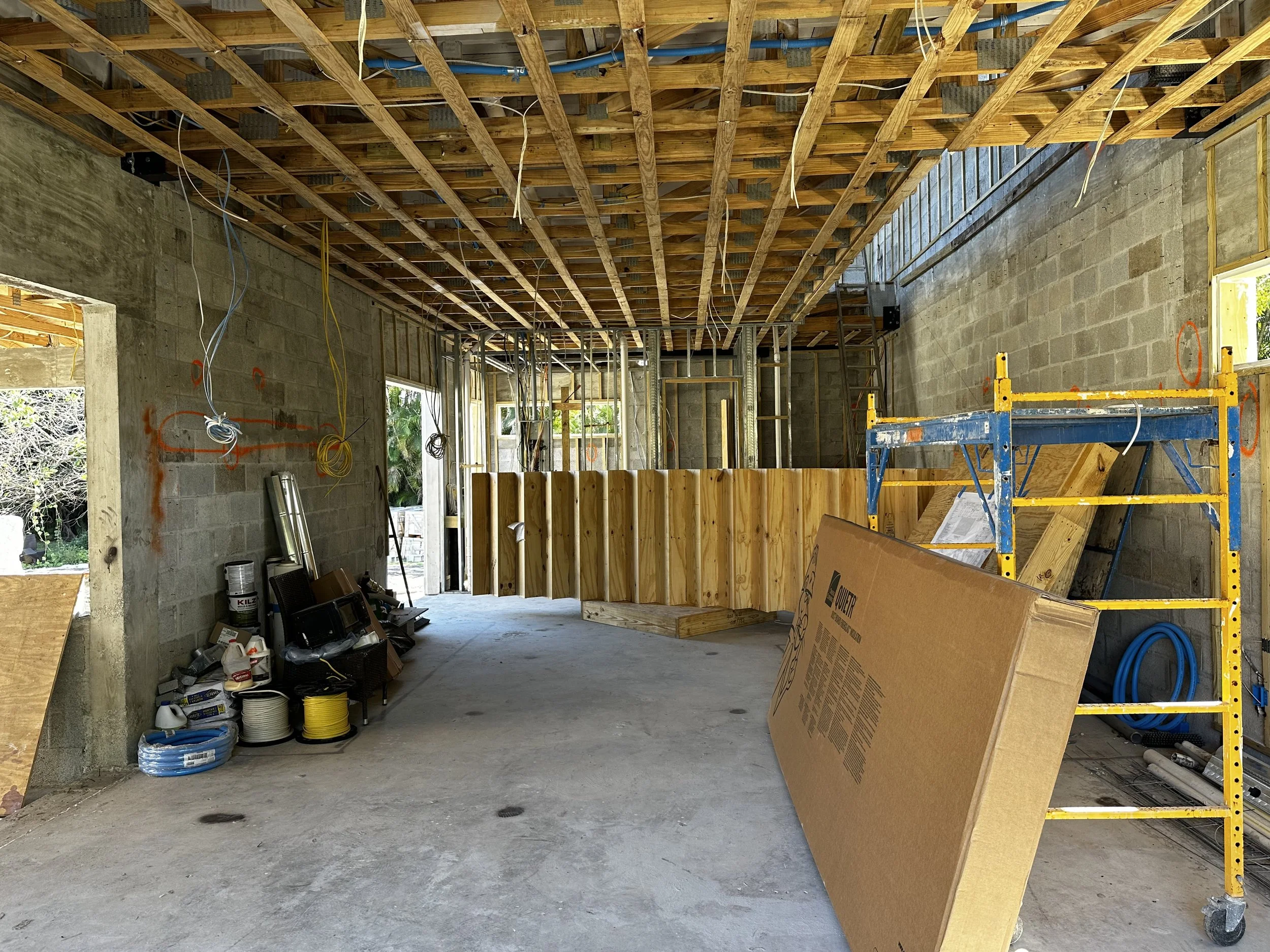 before and after design-build of Mediterranean Guest House in Boca Raton