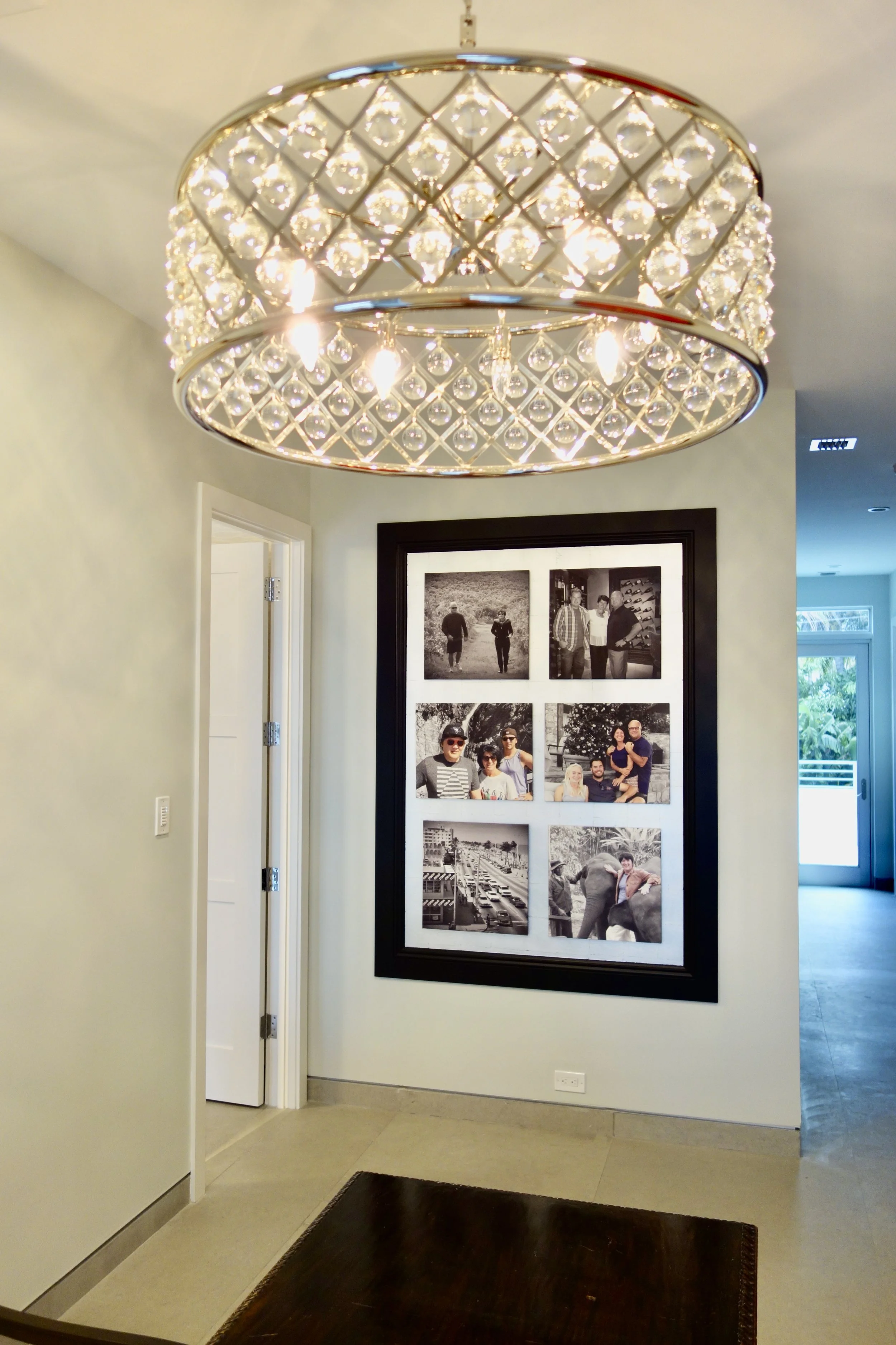 modern interior design with gallery wall on Las Olas