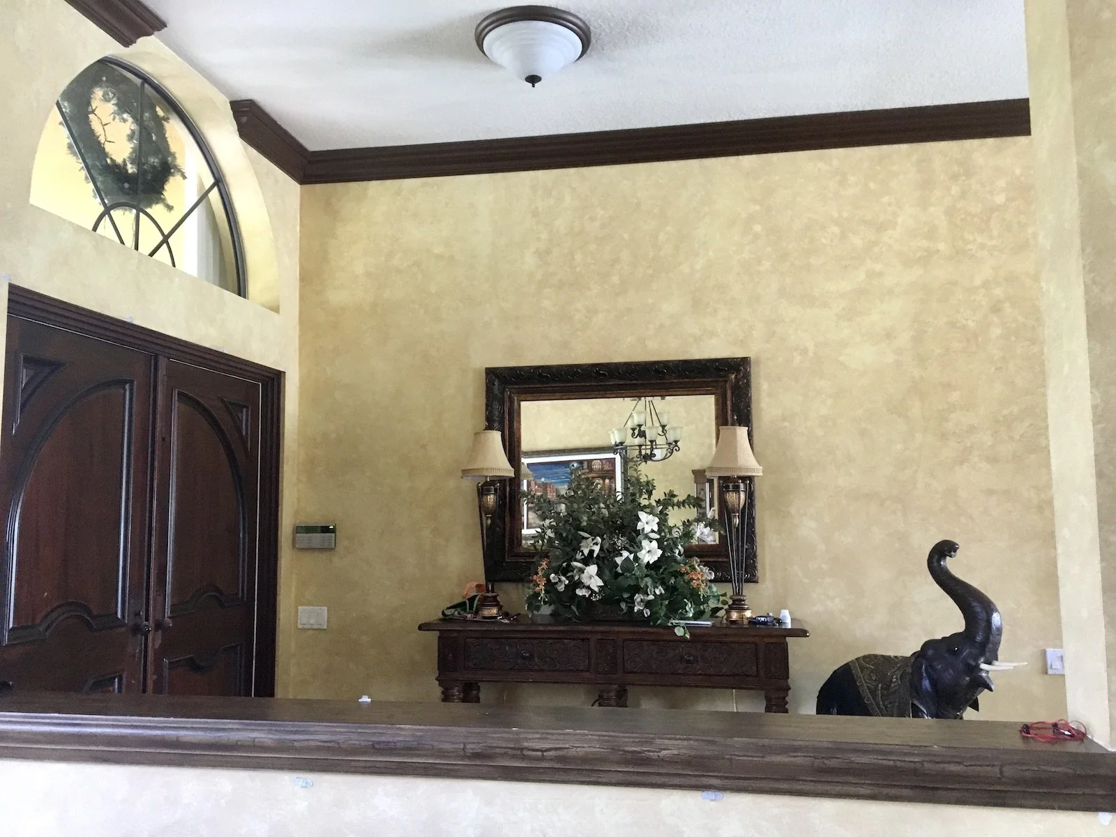 before picture of mediterranean foyer