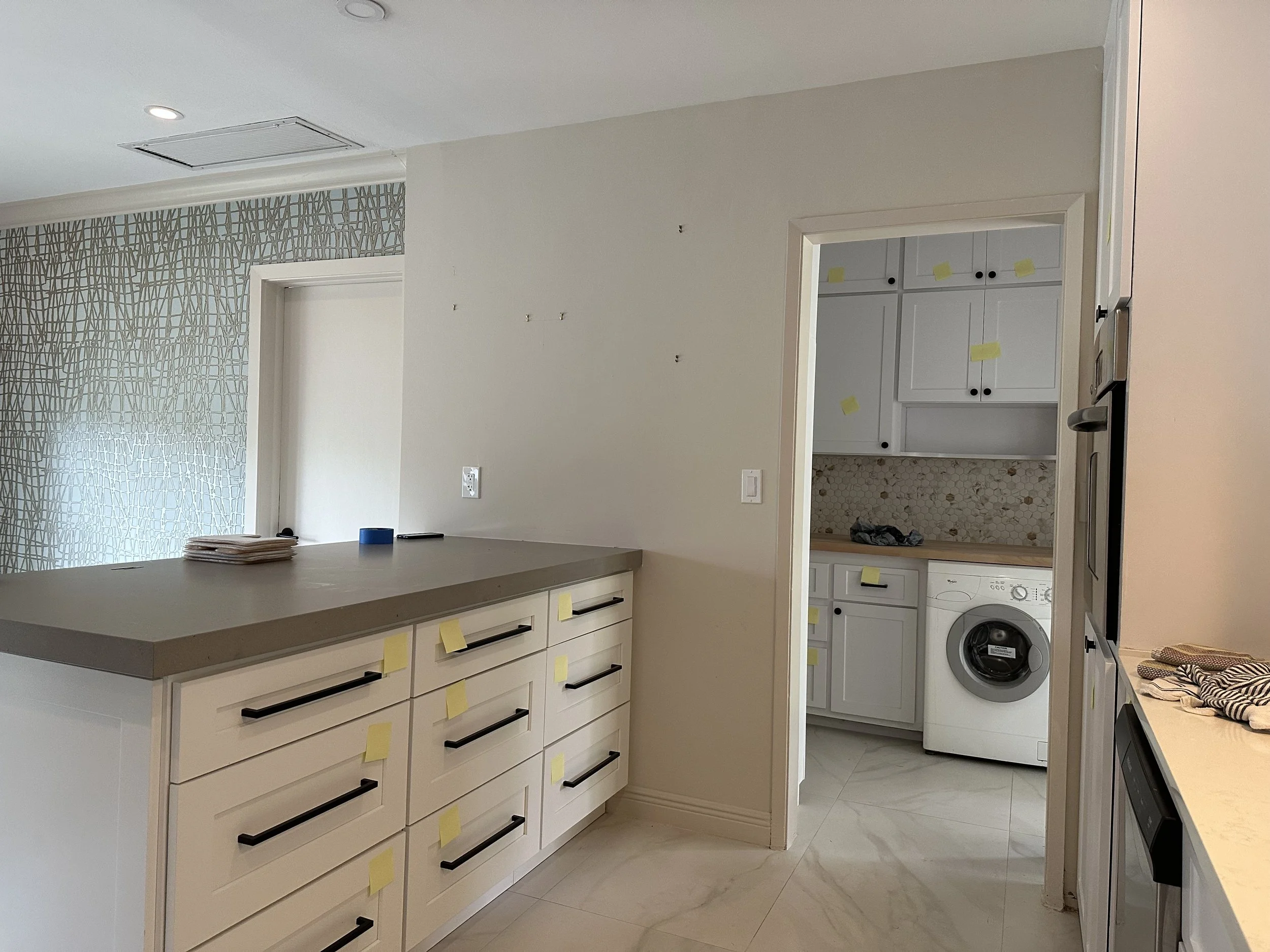 Mid Century modern kitchen remodel with custom cabinets in Fort Lauderdale