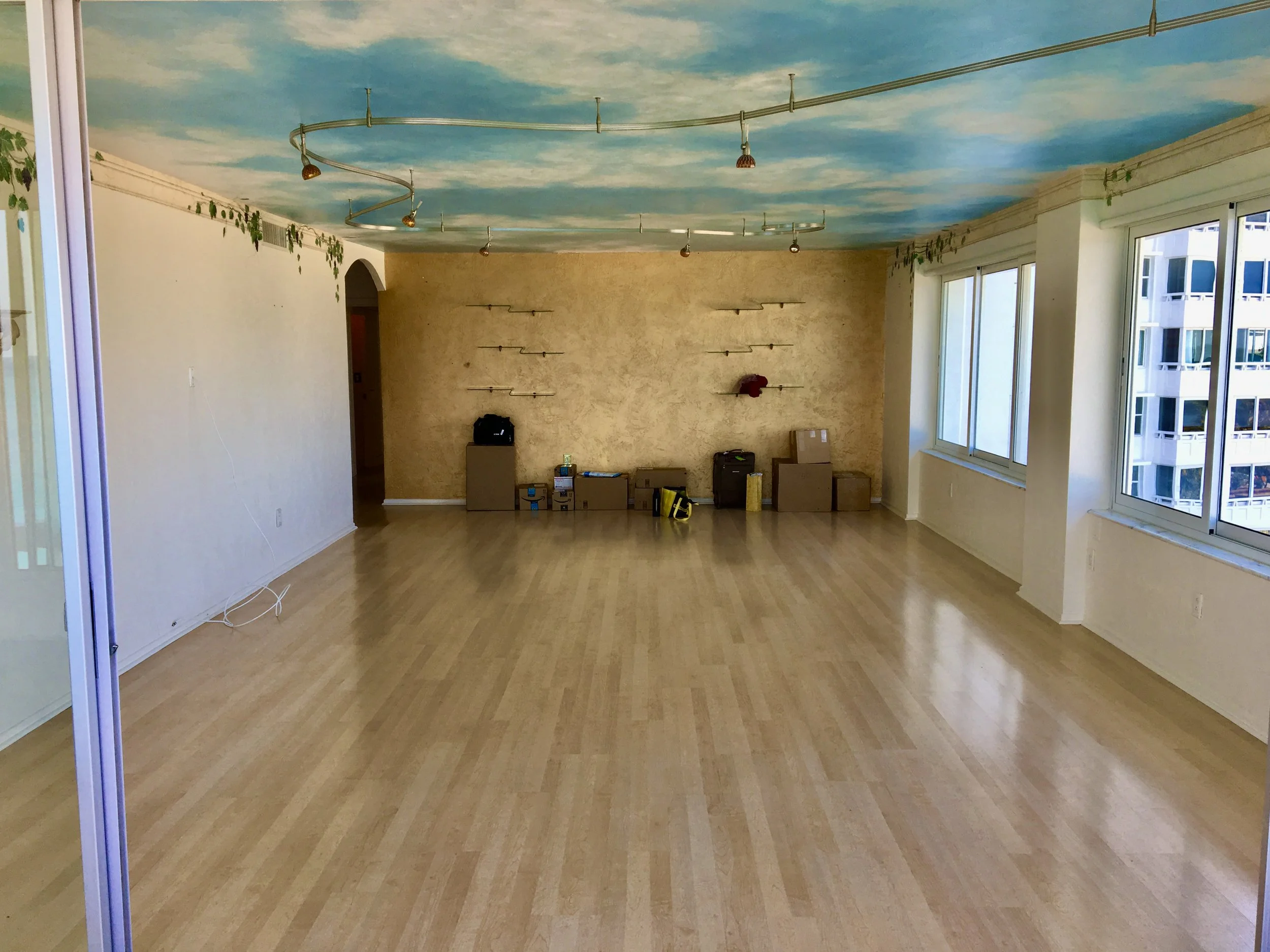 coastal tropical interior designers presentation board for vacation home at Ocean Reef Club