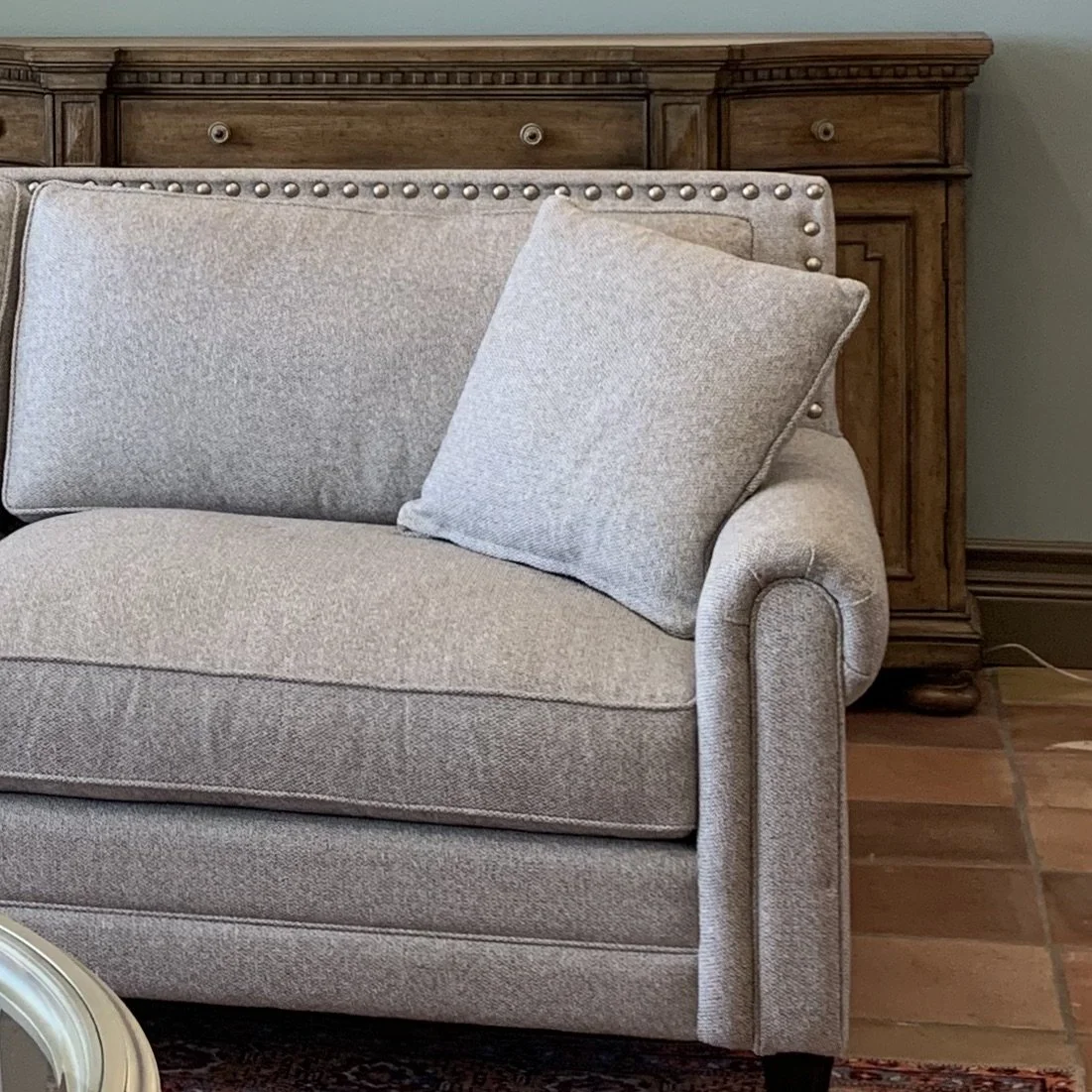 modern traditional custom made sofa in Boca Raton