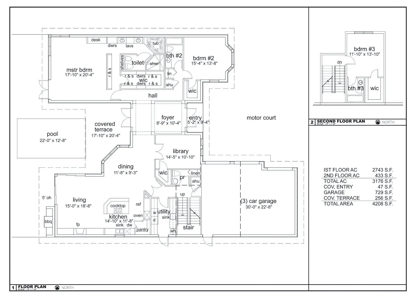 First preliminary Architectural floor plan for Mediterranean design-build home remodeling project in Boca Raton