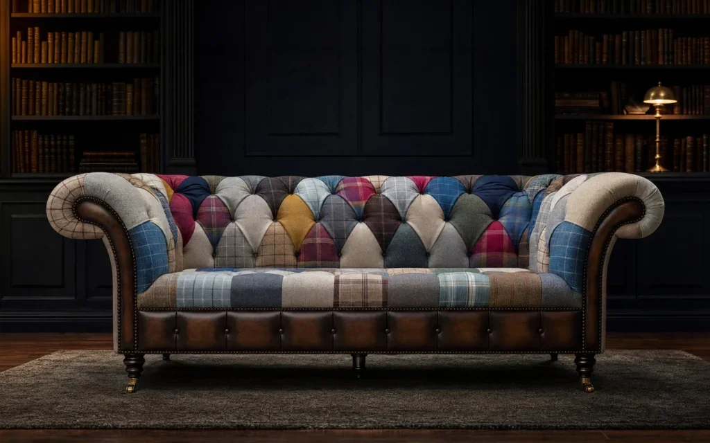 Cotswold Patchwork Chesterfield Sofa.