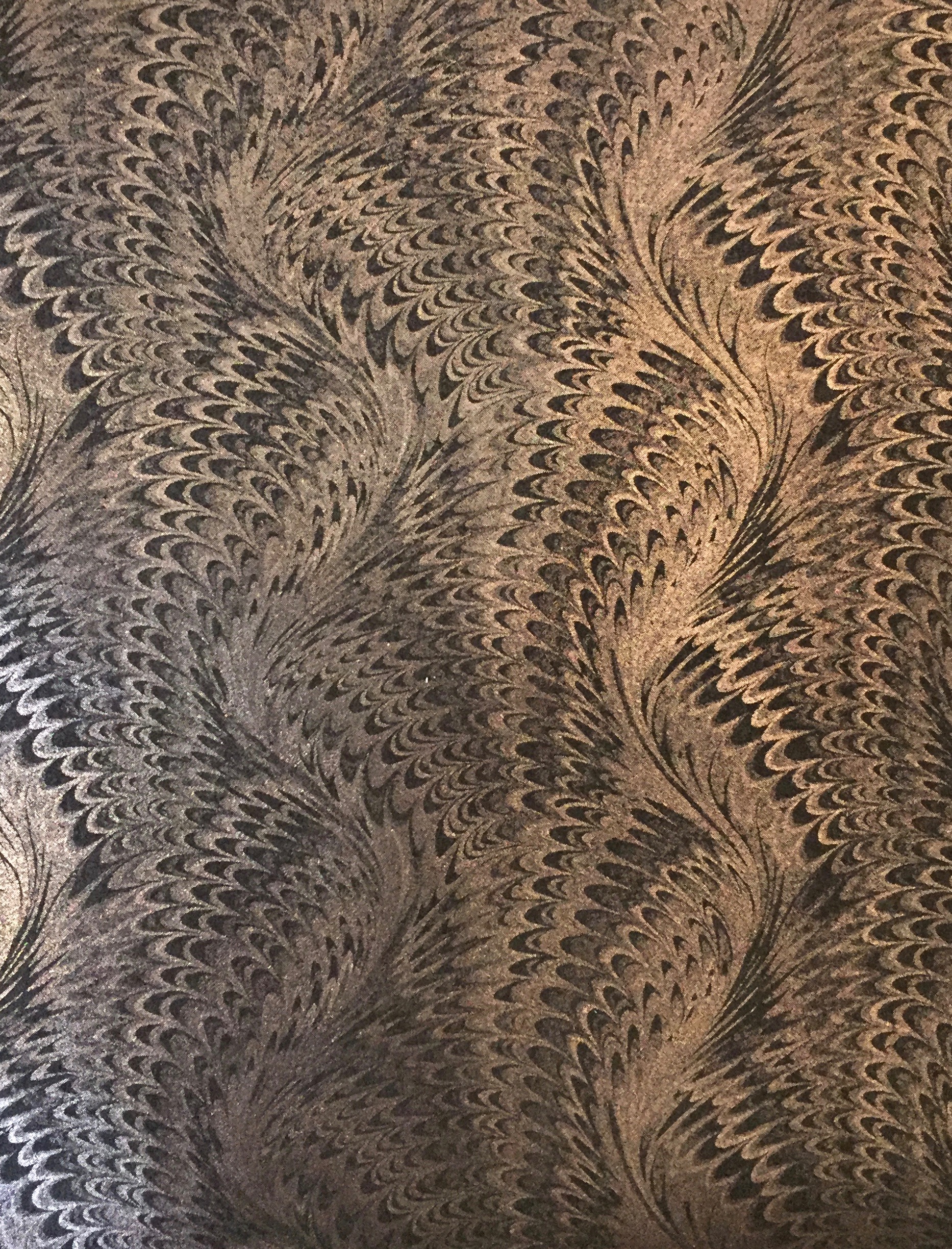 Phoenix Feather copper foil on Chocolate brown