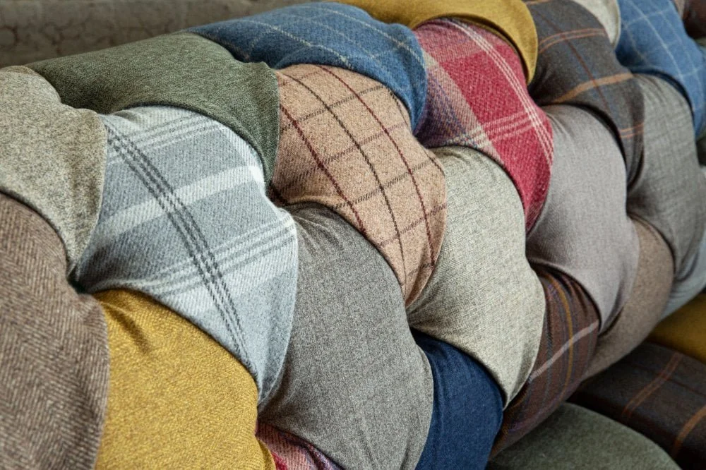 Cotswold Patchwork Chesterfield Sofa detail close up