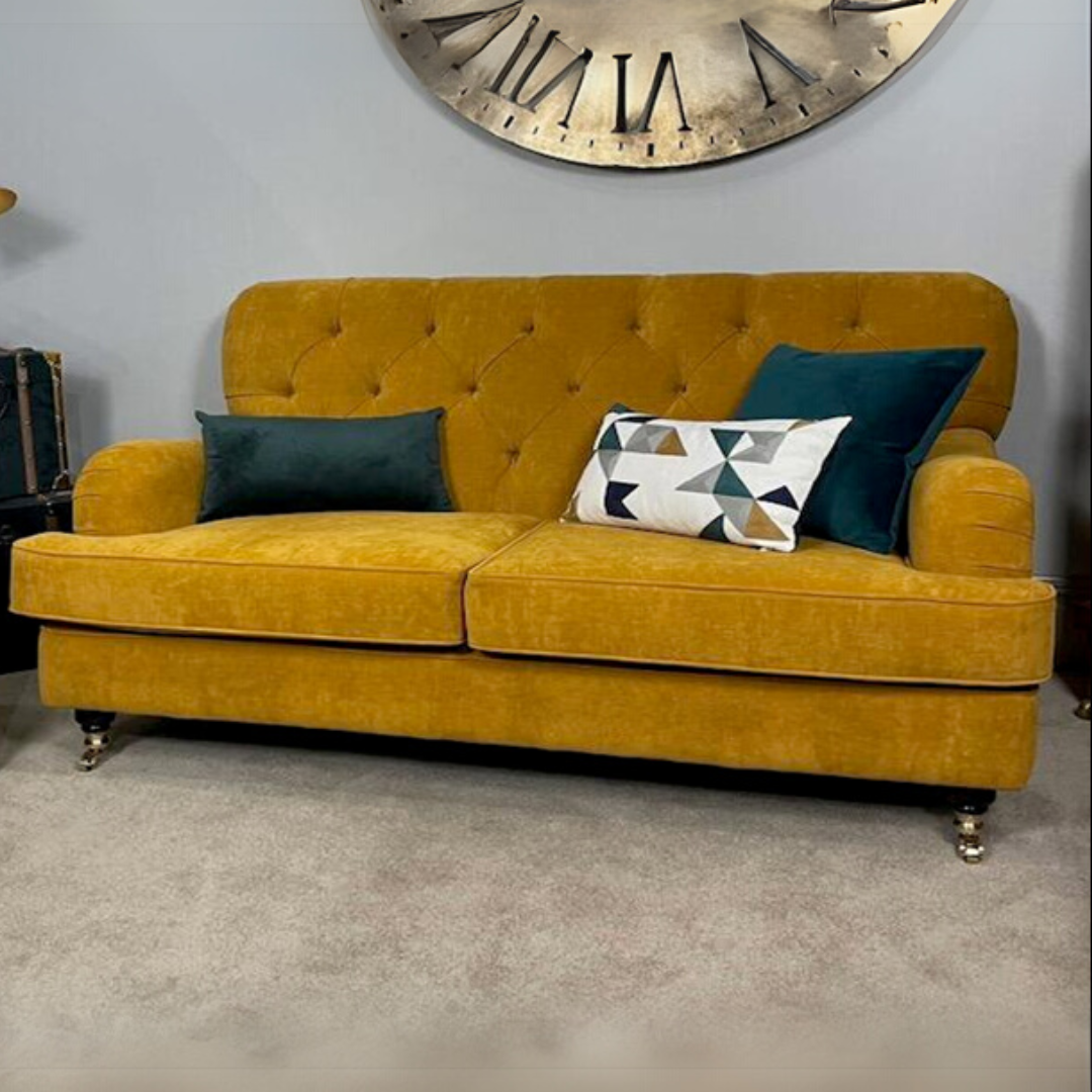 Pembridge 2 seater sofa in Cayman Pumpkin Velvet