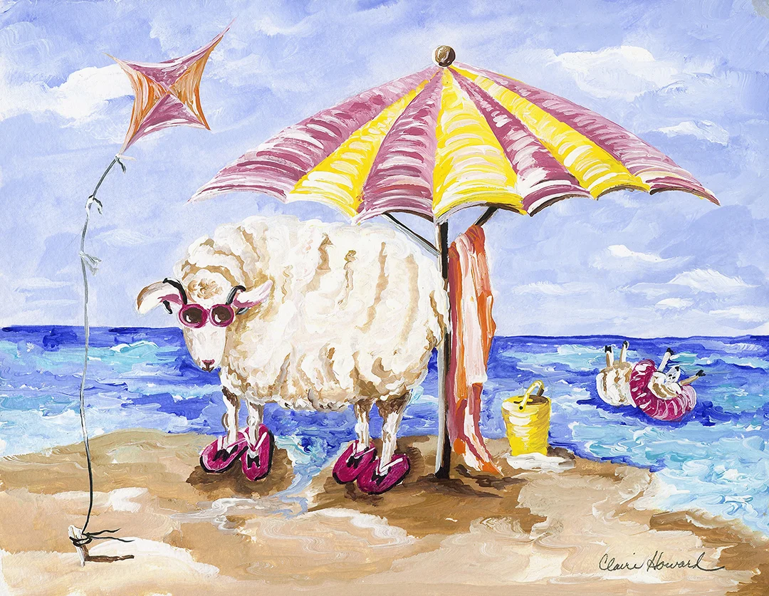 Nothing Like a Day at the Beach, Acrylic 8x10