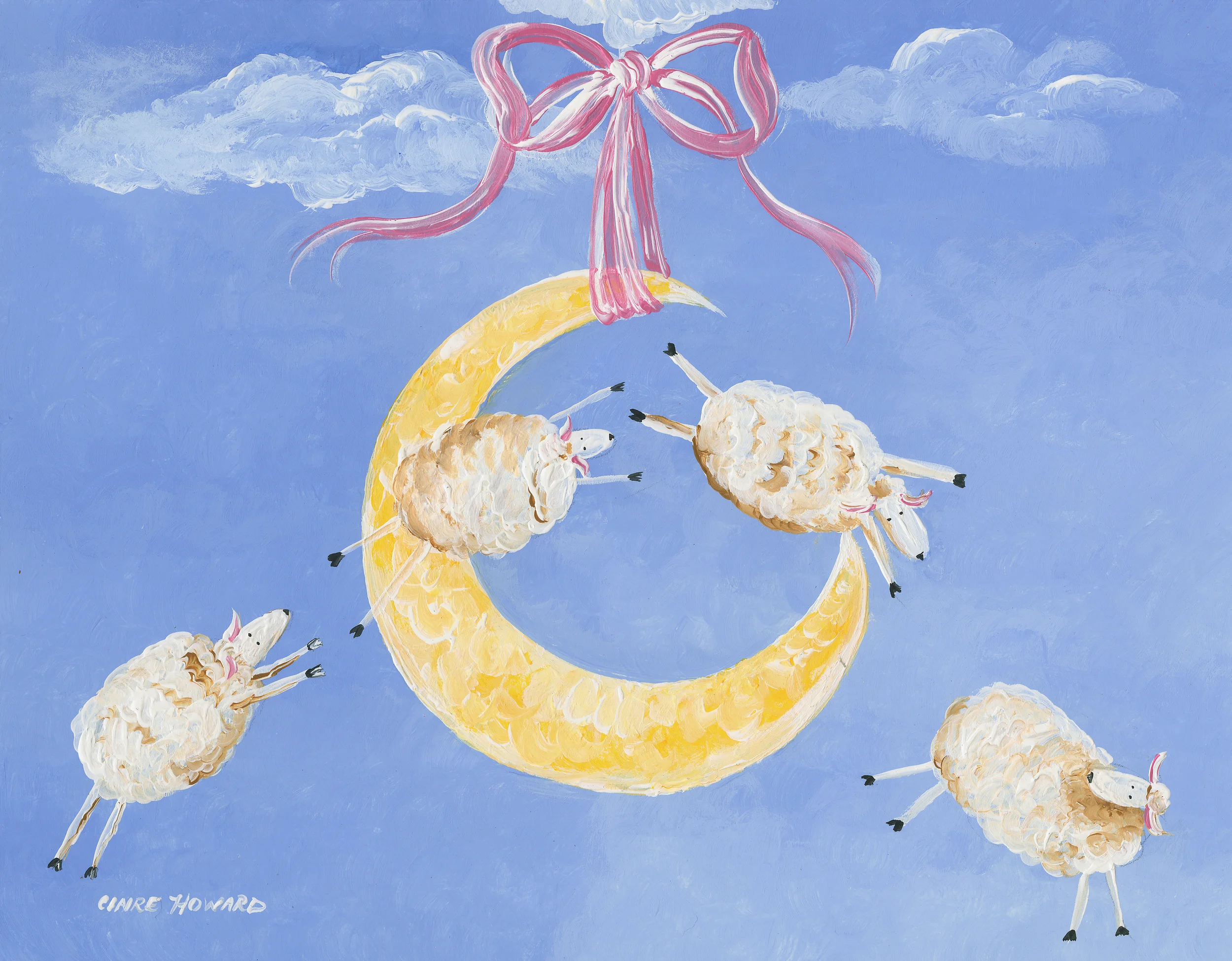 I'll Follow You Over the Moon, Acrylic 8x10